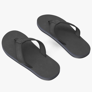 Slippers Black 3D model