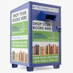 3D Book Drop Box Blue model