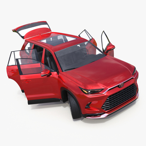 Toyota Grand Highlander 2024 Red Rigged 3D model