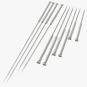 3D model Acupuncture Needles Set Silver