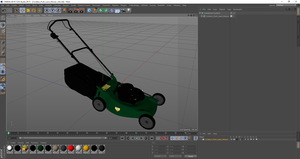 Cordless Push Lawn Mower 3D model