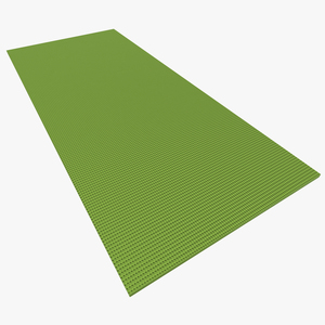 Flat Yoga Mat Green 3D model