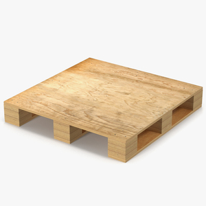 Solid Deck Wooden Pallet 3D model