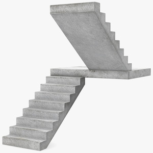 3D Precast Concrete Stairs model