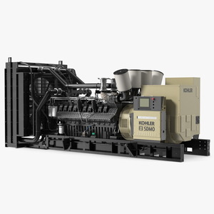Kohler Diesel Generator Sand Color 3D model