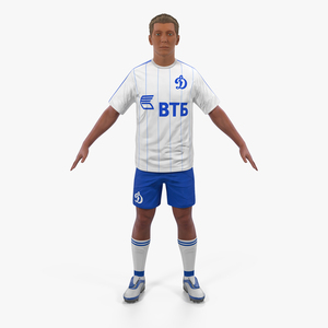 Soccer or Football Player Dynamo with Hair 3D