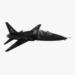 Jet Trainer T-38 Talon USAF Black Simple Interior 3D model