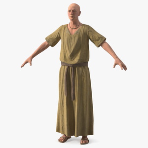 3D Ancient Priest A-Pose