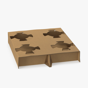 3D model Corrugated Cardboard Box for Coffee