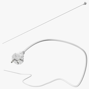 Type E Electric Plug White Rigged for Maya 3D