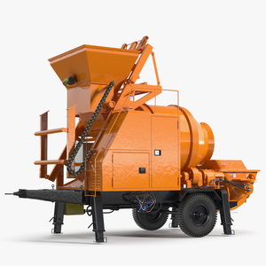 Portable Concrete Mixer Pump JBT40 3D model