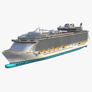 3D Cruise Ship Rigged model