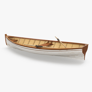 Old Modern Whitehall Row Boat 3D model