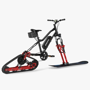 Envo Electric SnowBike Rigged 3D model