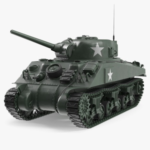 M4 Sherman Tank Rigged 3D