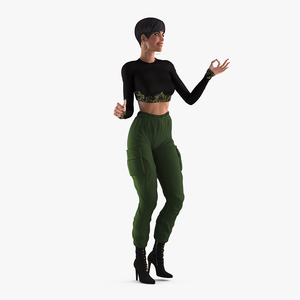 3D model Woman in Casual Clothes Rigged