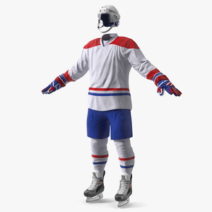 3D Ice Hockey Player Gear Set