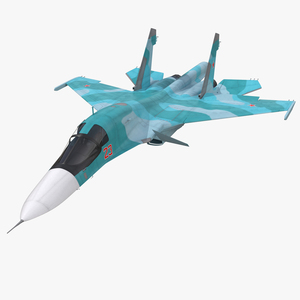 Fighter Sukhoi Su 34 Rigged 3D