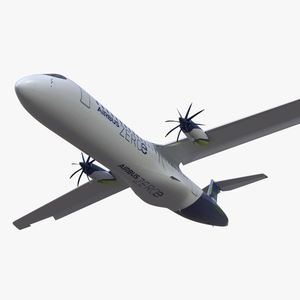 3D Airbus ZEROe Turboprop Rigged for Cinema 4D model