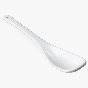 3D Spoon Porcelain White