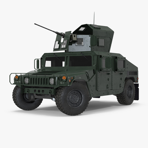 3D model Humvee M1151 Enhanced Armament Carrier Rigged