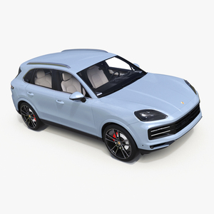 3D Porsche Cayenne 2024 SUV Arctic Grey