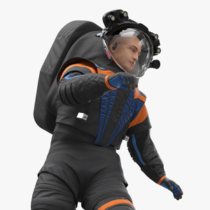 3D Astronaut Wearing Spacesuit Rigged for Maya model