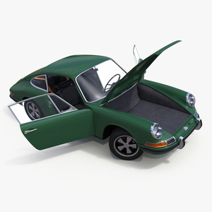 Retro Coupe Sport Car Rigged for Cinema 4D 3D