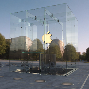 3D Apple Store with Assorted Goods