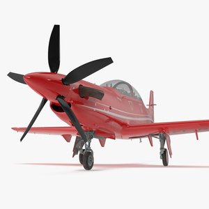 3D model Training Aircraft Pilatus PC-21 Red