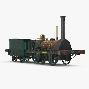 3D Locomotive Planet by Robert Stephenson 1830 model