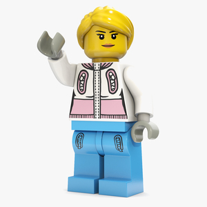 3D Minifigure LEGO Teenager Girl Rigged