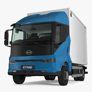 3D Electric Truck BYD ETM6 Blue model