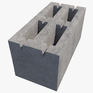 3D Expanded Clay Concrete Block 4 Slots