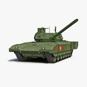 3D Russian Main Battle Tank T-14 Armata Rigged model