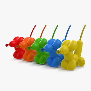 3D Balloon Mouses Set model