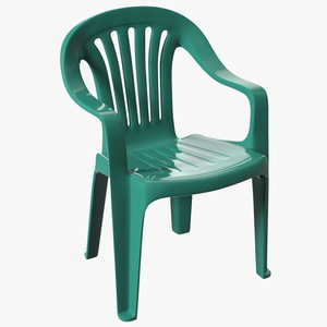 Plastic chair green 3D model