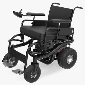 Electric Powered Wheelchair Rigged 3D model