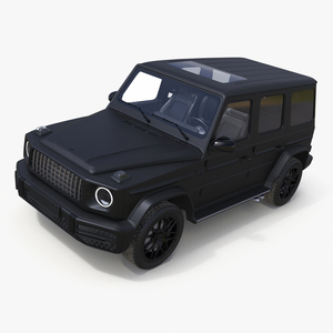 Modern Luxury SUV Black Matte 3D model