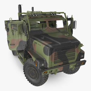 3D model Medium Tactical Vehicle 6x6 Dusty Rigged