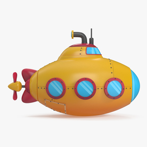 Cartoon Yellow Submarine 3D model