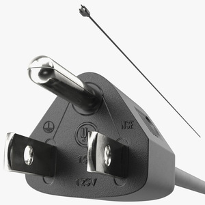 3D Electric Plug USA Type B Grounded model