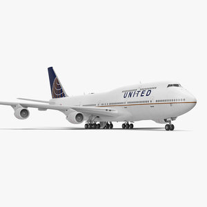 3D Boeing 747 400ER United model