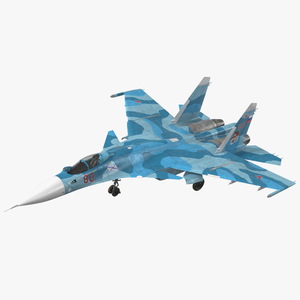 3D Sukhoi SU-33 Russian Navy Multirole Fighter model