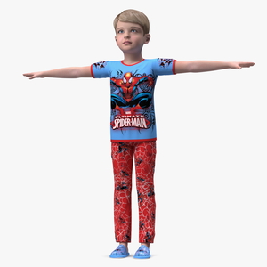 3D Child Boy Home Style Rigged for Cinema 4D