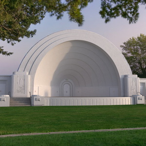 3D Art Deco Open Air Stage model