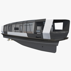 3D model Electric River Tram Simplified