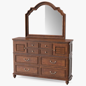 3D Charleston Dresser Wood model