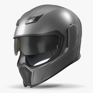 3D Bike Racing Helmet Grey model