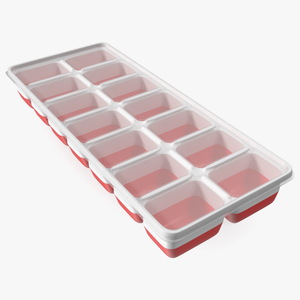 3D Silicone Ice Tray Red